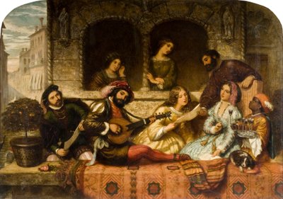 Scena di balcone veneziano, 1859 da Thomas Kent Pelham